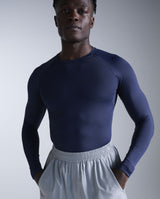Core Compression Long Sleeve, Navy/Navy
