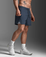 Motion 2-In-1 5 Inch Shorts, Indigo/White