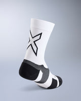 Vectr Light Cushion Crew Socks, White/Black