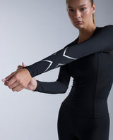 Core Compression Long Sleeve, Black/Silver