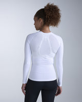 Core Compression Long Sleeve, White/White
