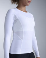 Core Compression Long Sleeve, White/White
