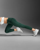 Form Stash Hi-Rise Compression 7/8 Tights, Ever Green/Ever Green