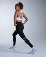 Core Hi-Rise Compression Tights, Black/Silver