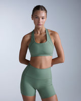 Form Racerback Medium Impact Bra, Fern Green/Fern Green