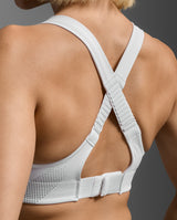 Light Speed High Impact Bra, White/Silver Reflective