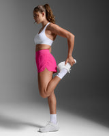 Light Speed Hi-Rise 3 Inch Shorts, Fuchsia/Fuchsia Reflective