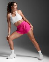 Light Speed Hi-Rise 3 Inch Shorts, Fuchsia/Fuchsia Reflective