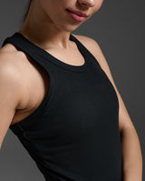 Fluid Modal Ribbed Tank, Black/White
