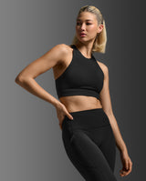 Bio Nylon Longline Bra, Black/Black