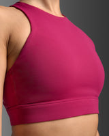 Bio Nylon Longline Bra, Merlot/Merlot