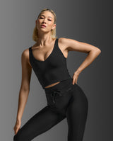 Fluid Longline Bra, Black/Black