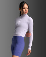 Flex Crop 1/2 Zip Long Sleeve, Virtual Violet/Virtual Violet
