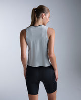 Form Soft Jersey Relaxed Tank, Harbor Mist/White