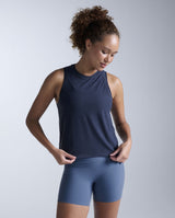 Form Soft Jersey Relaxed Tank, Midnight/White