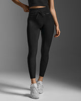 Flex Hi-Rise Drawcord Tights, Black/Black