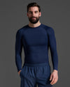 Core Compression Long Sleeve - Navy/No Logo