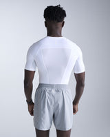 Core Compression Short Sleeve, White/White