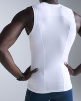 Core Compression Sleeveless, White/White