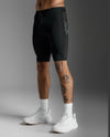 Aero Mesh Compression Shorts - Black/Silver Reflective