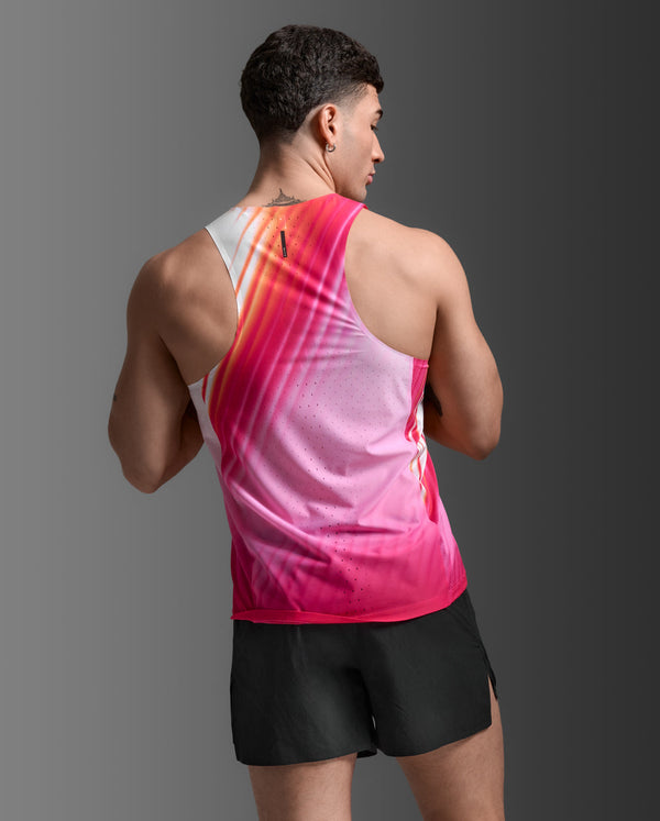 Light Speed React Singlet, Fuchsia Gradient/Black Reflective