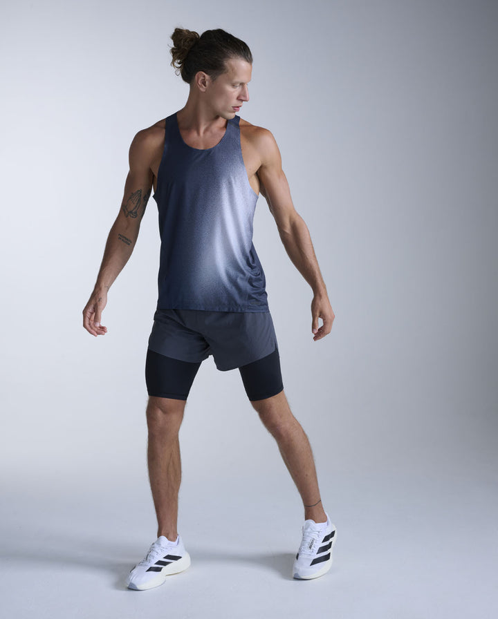 Light Speed React Singlet, Moonstone Mist/Black Reflective