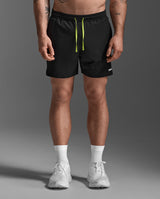 Aero Hybrid Swim Shorts, Black/White