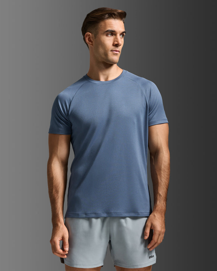 Aero Mesh Tee, Indigo/Black Reflective