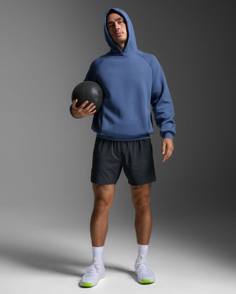 Motion Smooth Spacer Hoodie, Indigo/Indigo