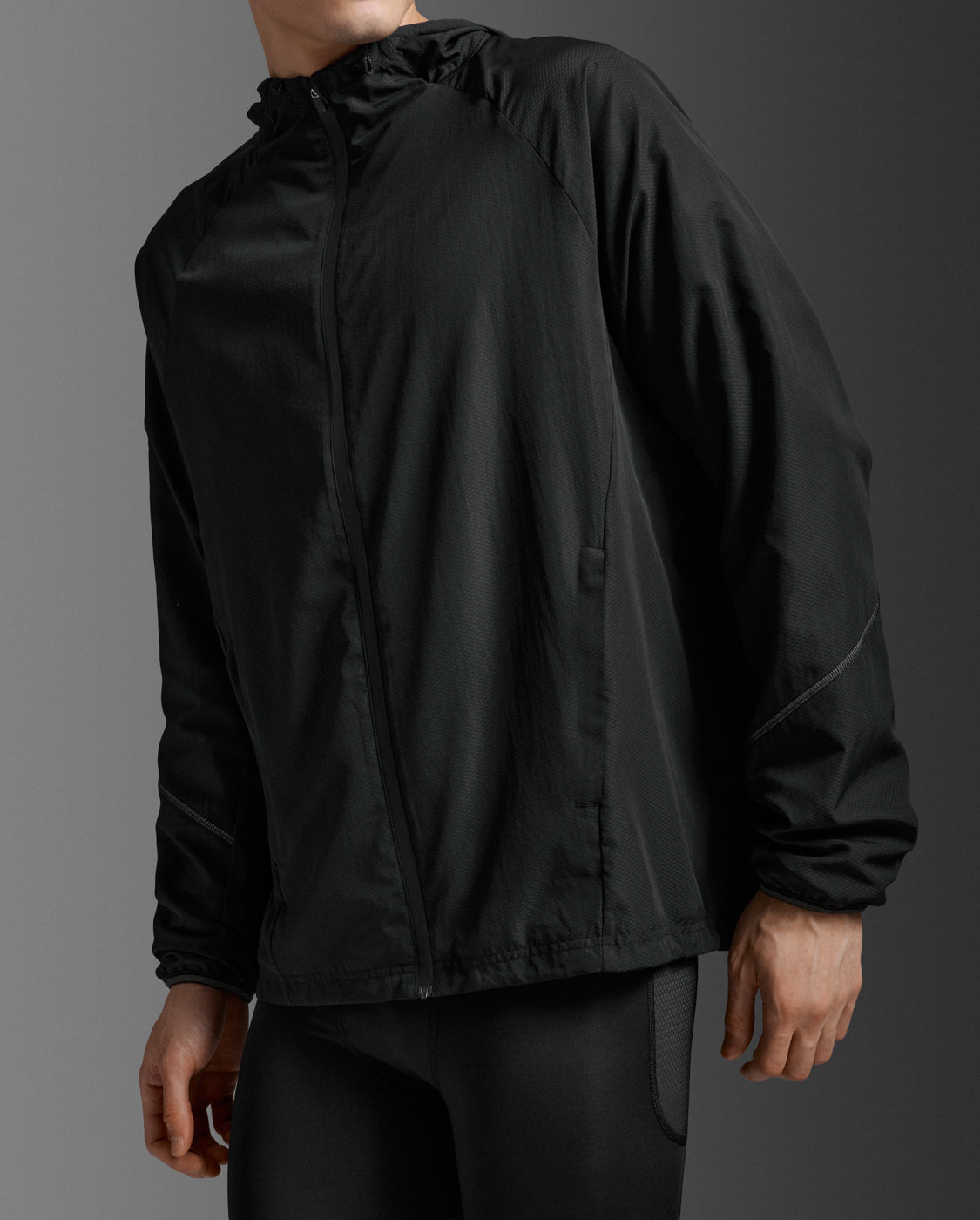 Aero Hex Windbreaker, Black/Silver Reflective