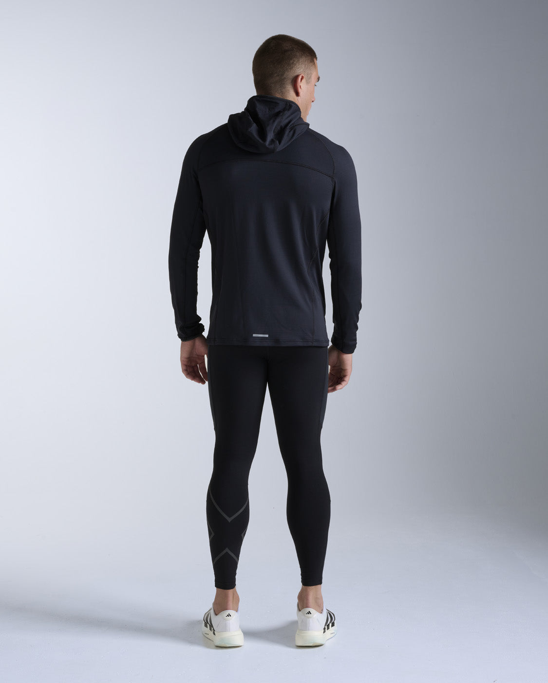 Ignition Grid 1/2 Zip Hoodie, Black/Silver Reflective