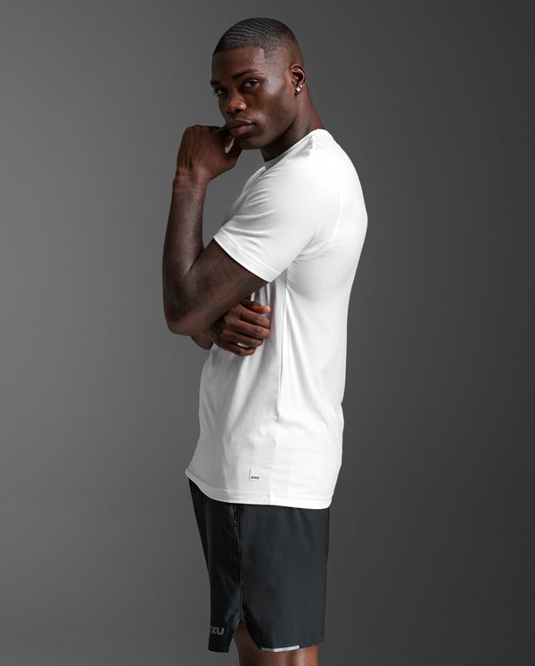 Signature Soft Jersey Tee, White/White