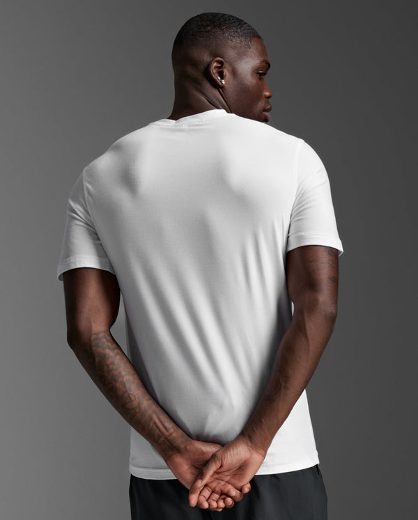 Signature Soft Jersey Tee, White/White