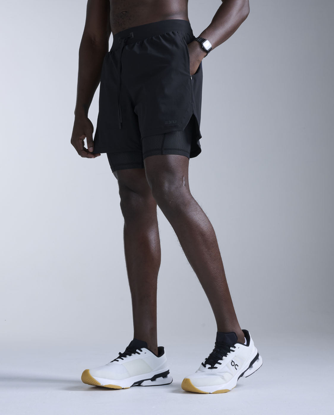 Flex 2-in-1 5 Inch Shorts, Black/Black