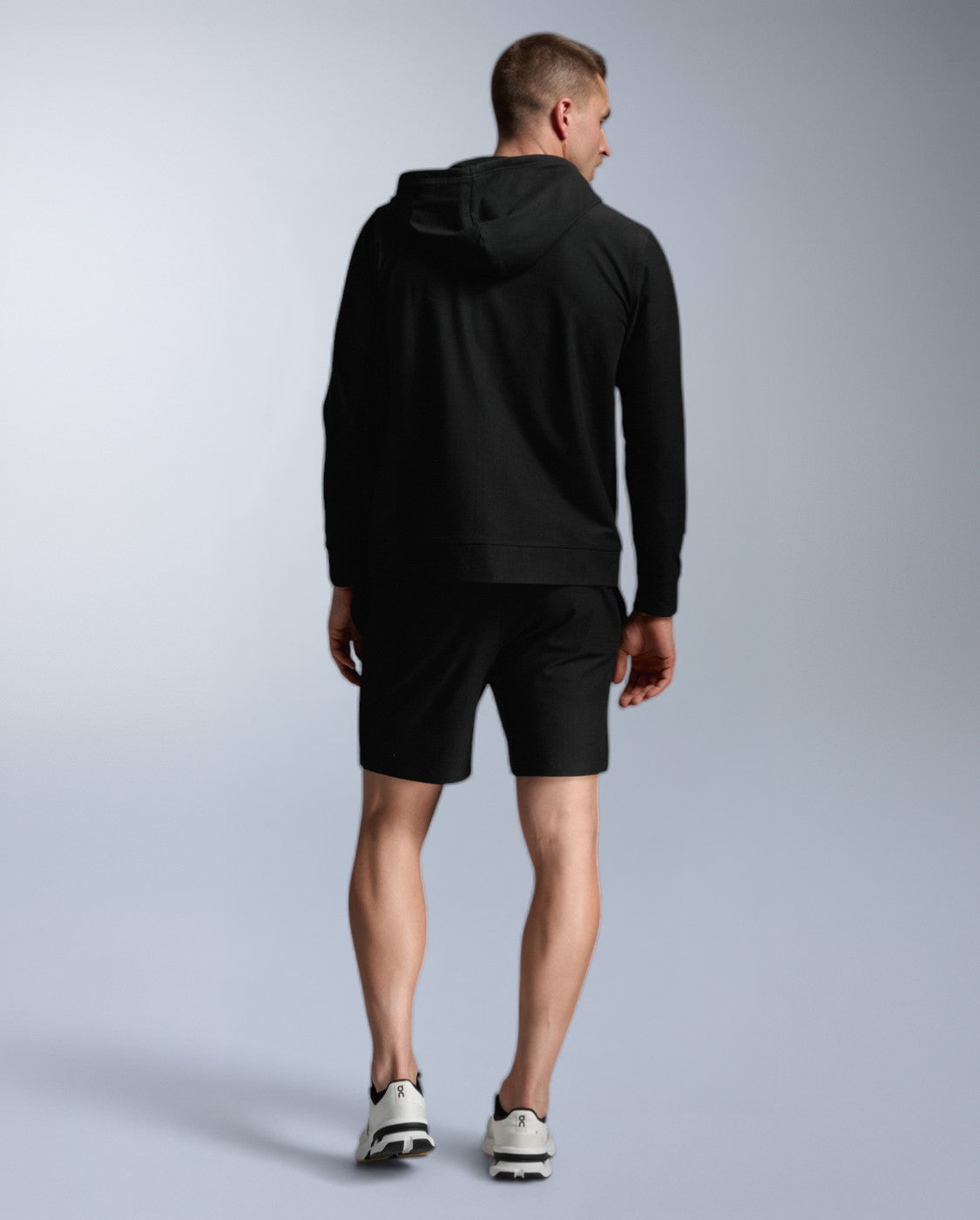 Signature Zip Through Hoodie, Black/Black