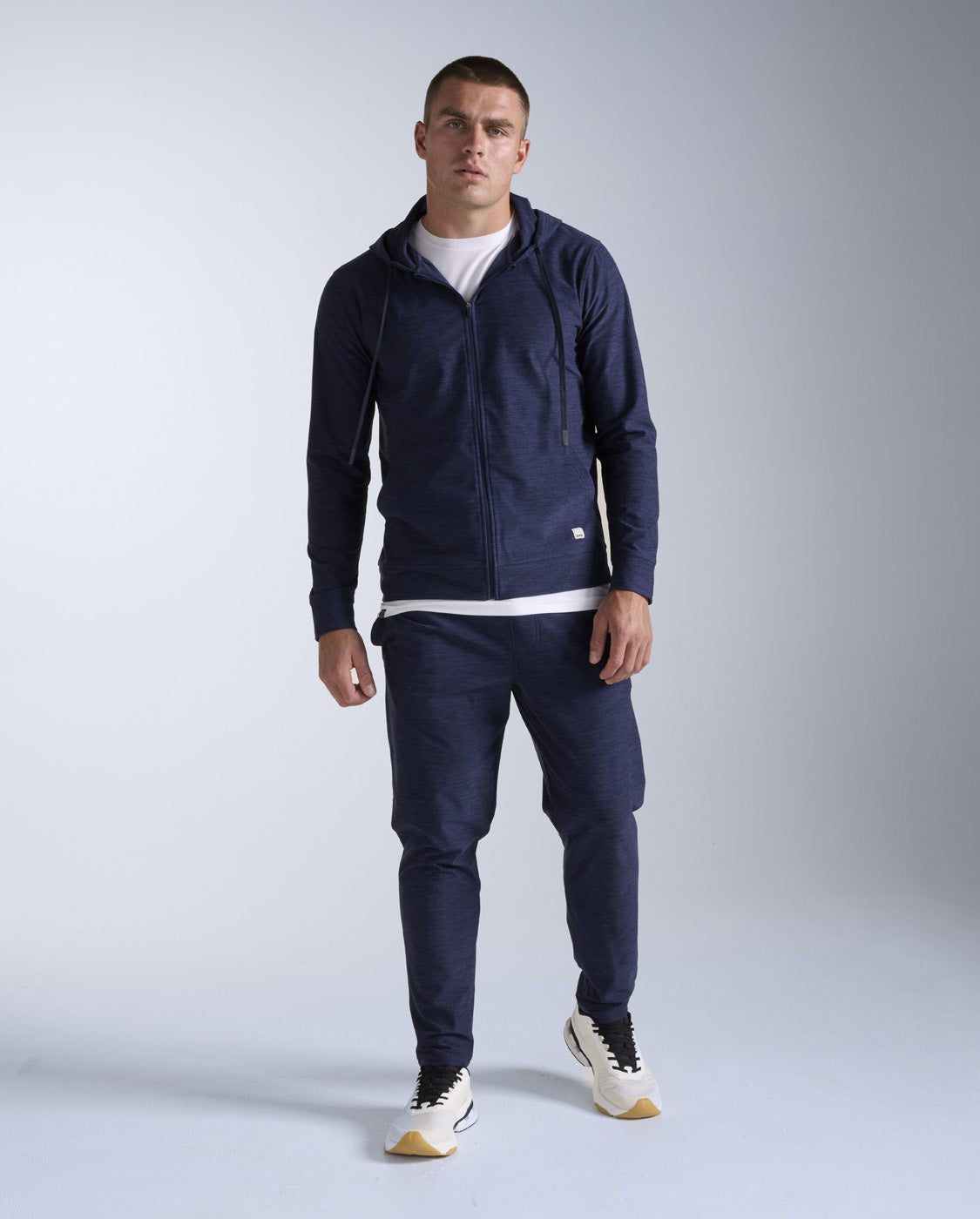 Signature Zip Through Hoodie, Midnight/Midnight
