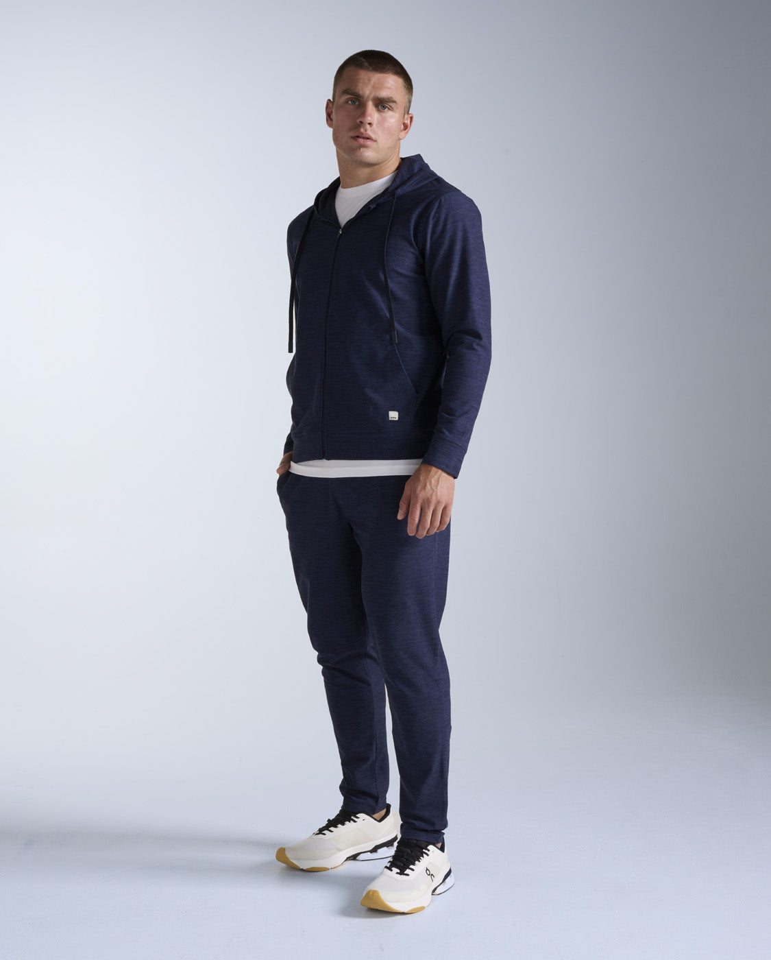 Signature Zip Through Hoodie, Midnight/Midnight
