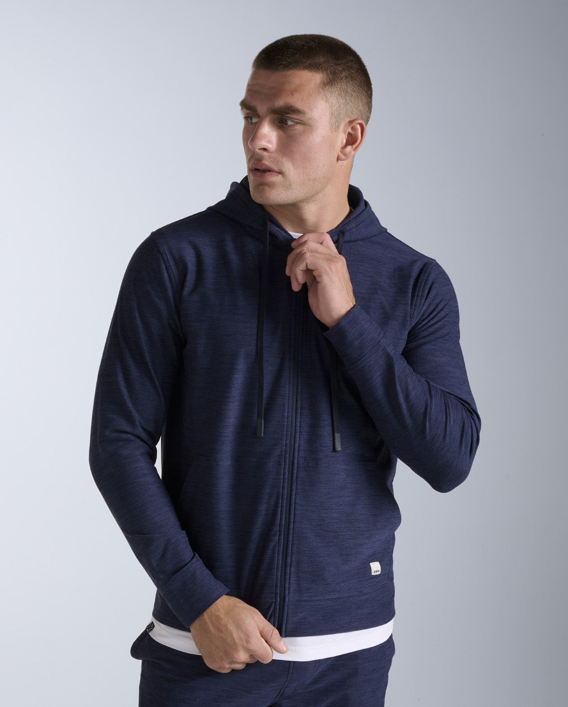 Signature Zip Through Hoodie, Midnight/Midnight