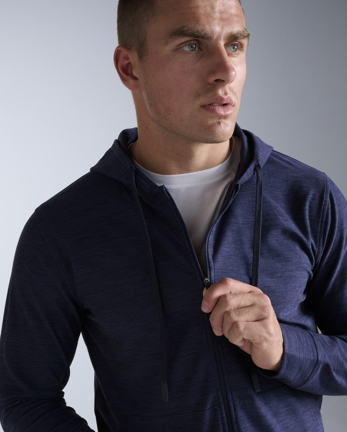 Signature Zip Through Hoodie, Midnight/Midnight