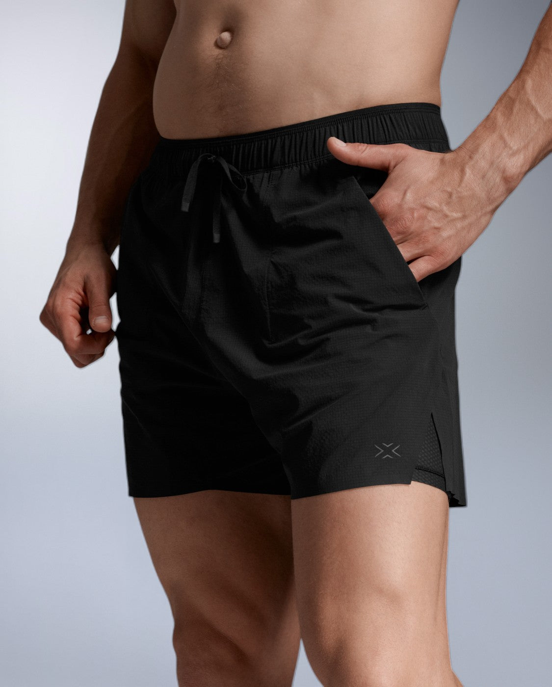 Force 2-in-1 5 Inch Shorts, Black/Black