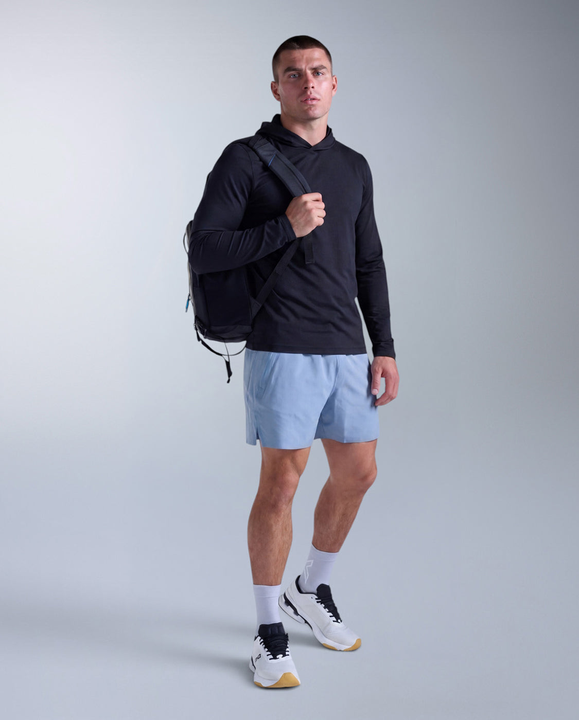 Motion Long Sleeve Hoodie, Black/Black