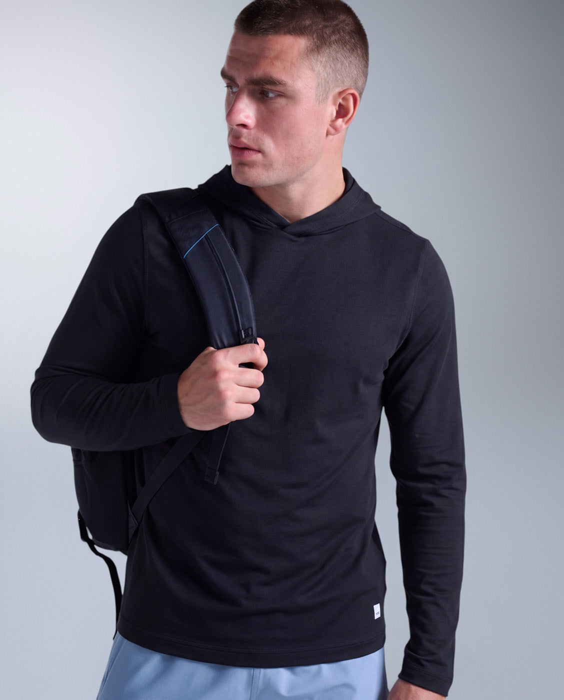 Motion Long Sleeve Hoodie, Black/Black