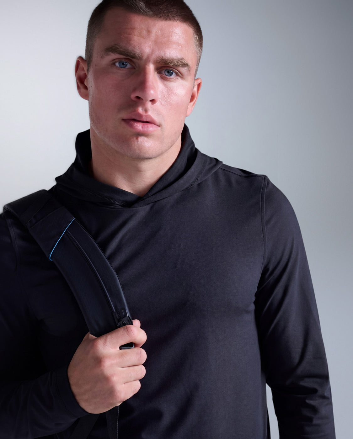 Motion Long Sleeve Hoodie, Black/Black