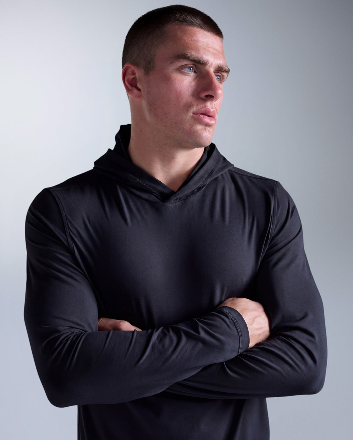 Motion Long Sleeve Hoodie, Black/Black