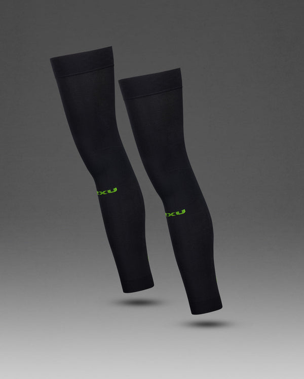 Recovery Fir Compression Leg Sleeves, Black/Nero