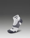 VECTR CUSHION 1/4 CREW SOCKS - WHITE/GREY