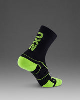 Vectr Cushion Crew Socks, Black/Volt