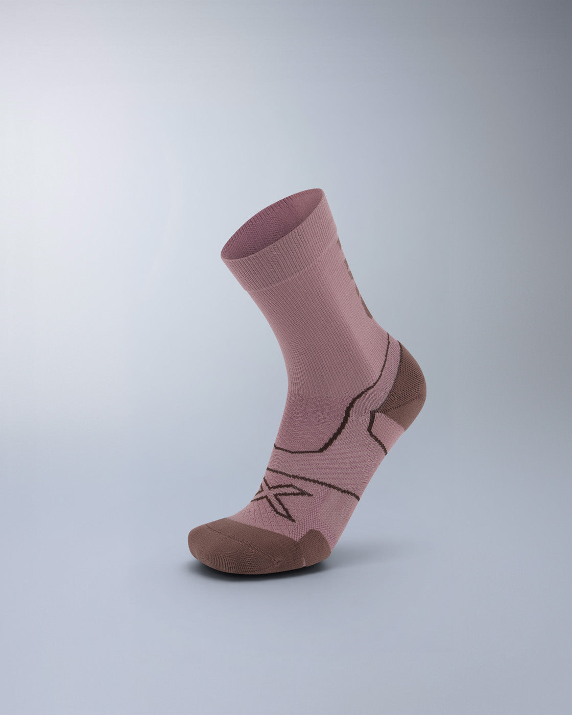 Vectr Cushion Crew Socks, Musk/Currant