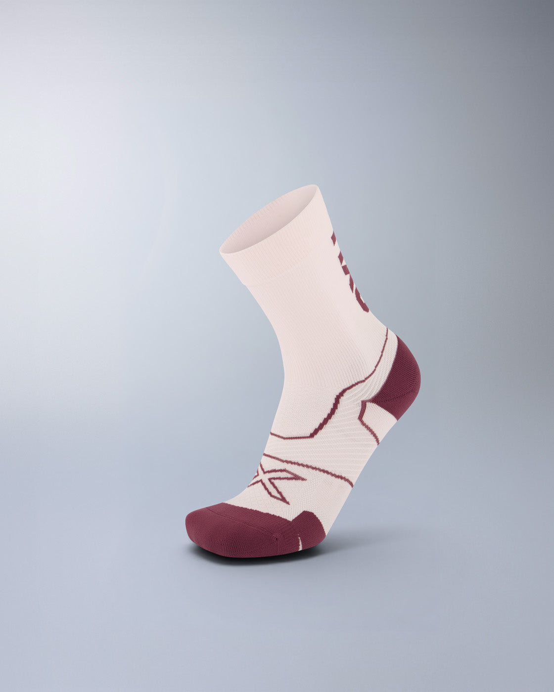Vectr Cushion Crew Socks, Pink Frost/Sangria