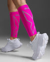 X COMPRESSION CALF SLEEVES - MAGENTA/LIGHT GREY